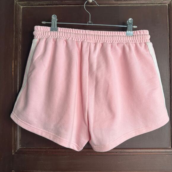 APRES JUNE | Pink French Terry Side stripe Sweat Short 2.5 inch inseam | Small - Picture 5 of 7